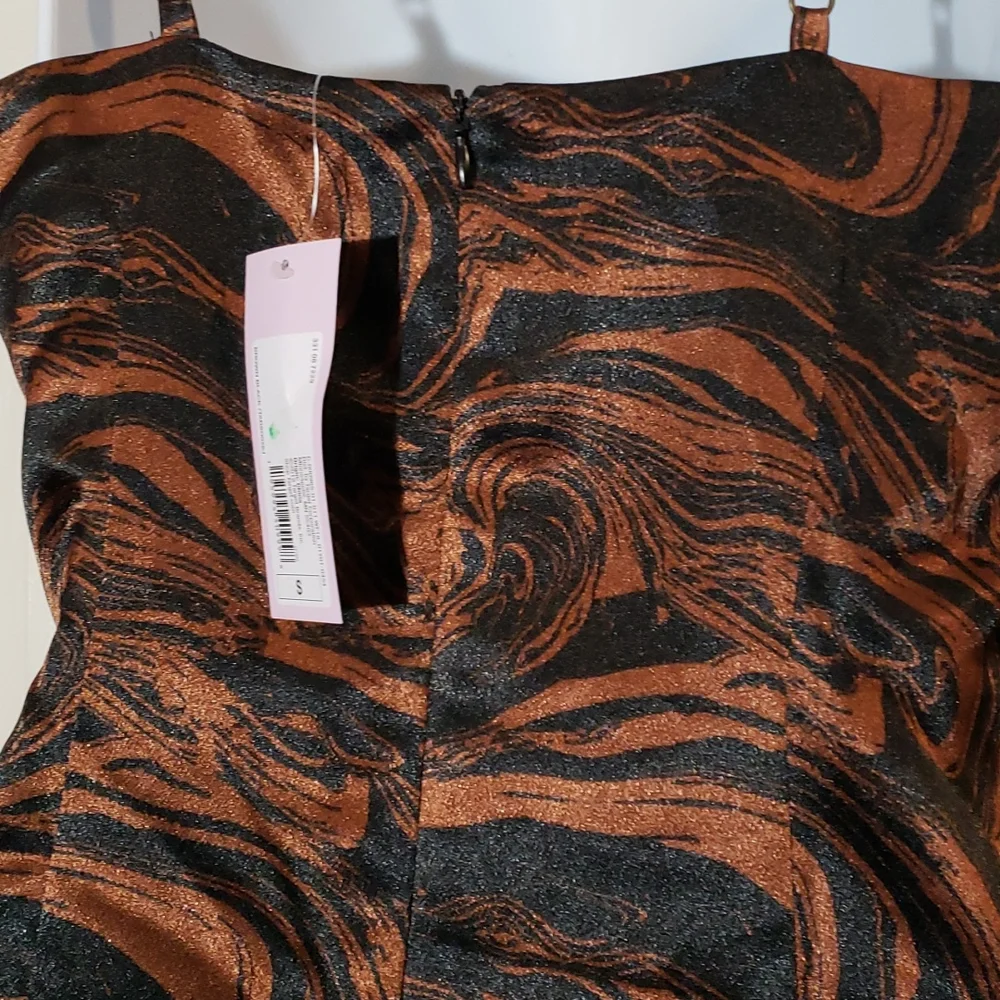 Wild Fable Black Brown spaghetti strap sleeveless slip dress - Picture 7 of 7